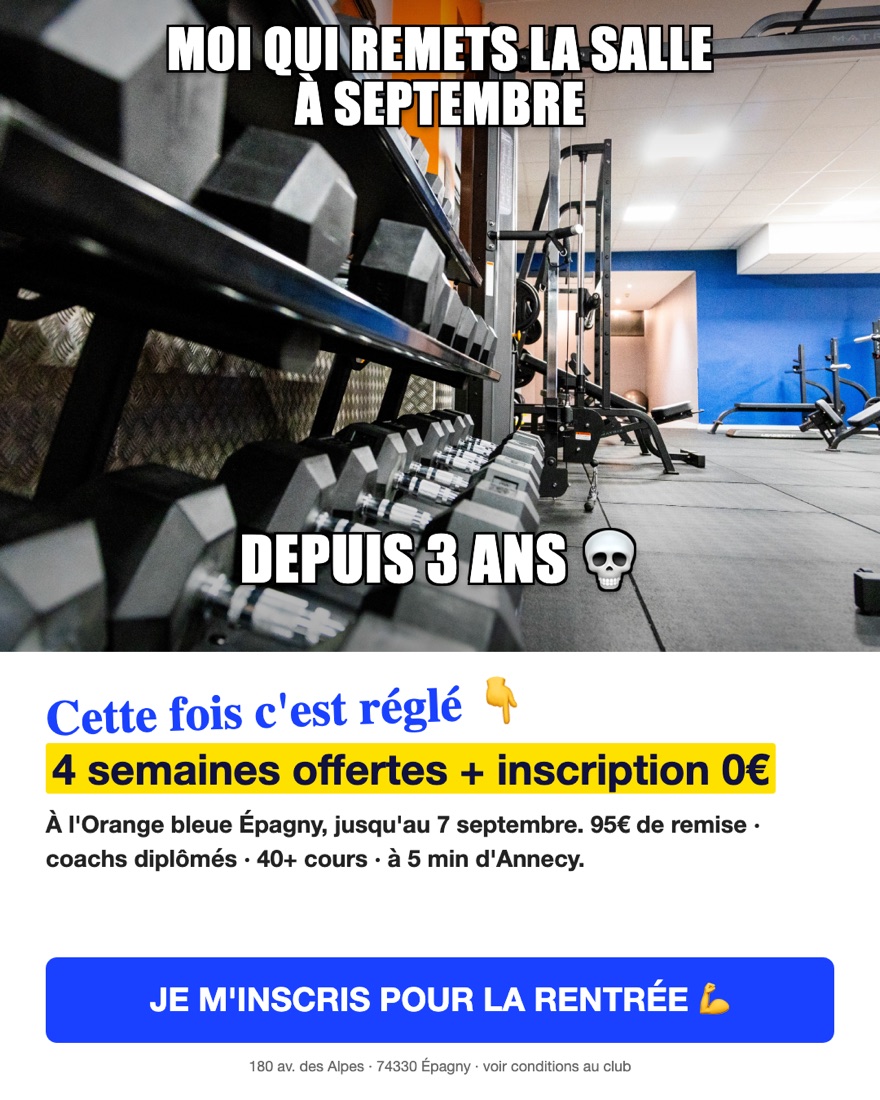 Format meme autodérision sur la reprise du sport